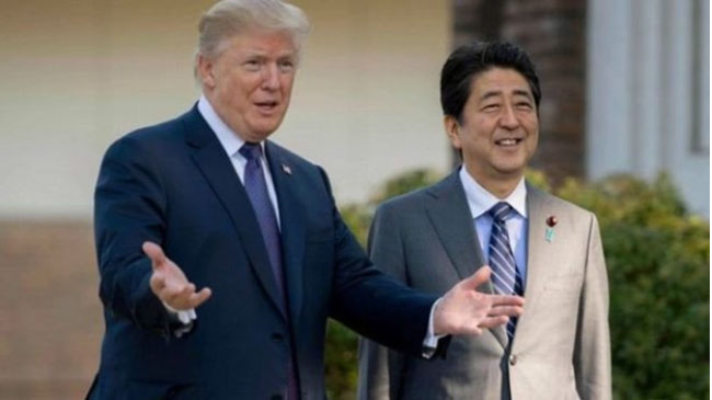 ترامپ در جاپان: عزم آمریکا را دست‌کم نگیرید 